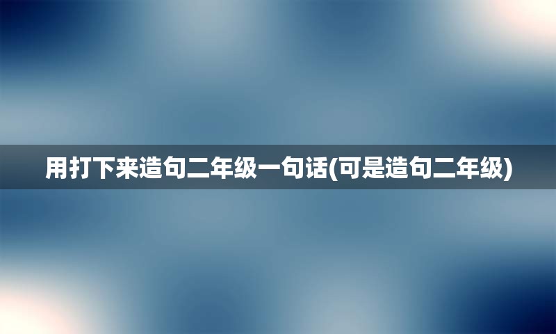 用打下来造句二年级一句话(可是造句二年级)