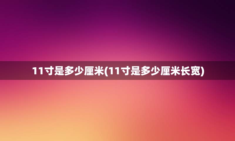 11寸是多少厘米(11寸是多少厘米长宽)