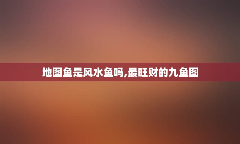 地图鱼是风水鱼吗,最旺财的九鱼图
