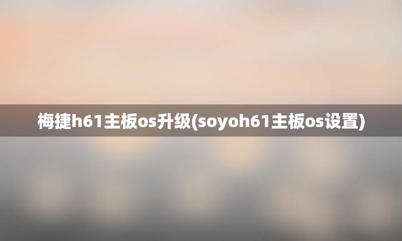 梅捷h61主板os升级(soyoh61主板os设置)