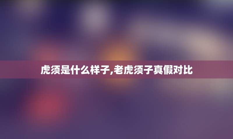 虎须是什么样子,老虎须子真假对比