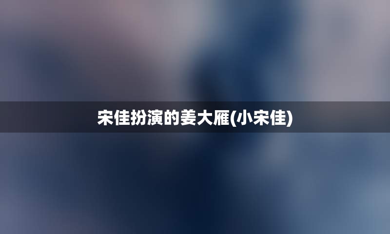 宋佳扮演的姜大雁(小宋佳)
